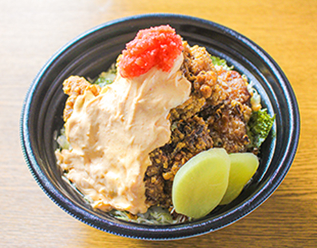 明太マヨ中津からあげ丼（モモ醤油5個）